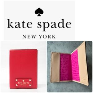 Kate Spade |Red and Tan Passport Holder